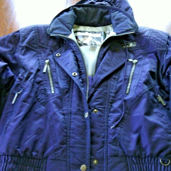 Winter Snowboarding Ski Jacket Size 8 Medium Mobius Bomber Hood Lined Zip Up Top - Picture 7 of 16
